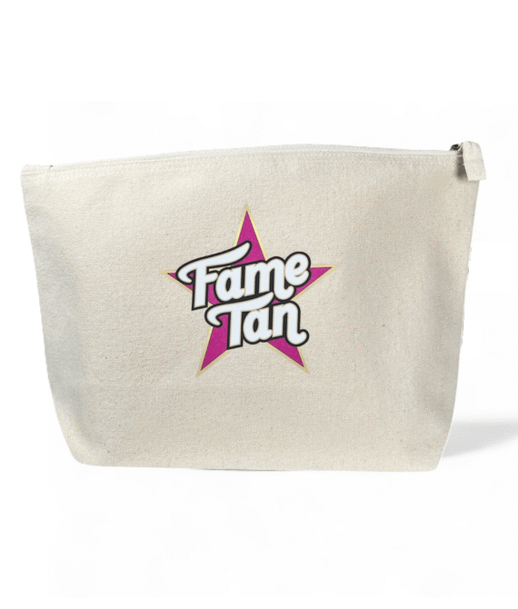 Fame Tan Large Cotton Cosmetic Bag
