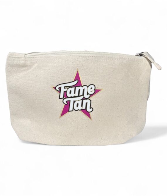 Fame Tan Small Cotton Cosmetic Bag